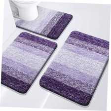 Microfiber U-Shaped Bathroom Rugs Sets 3 Piece, 24x16 30x20 24x20