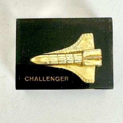 Challenger Space Shuttle NASA Paperweight Mini 1.5  Encased Acrylic Lucite Decor