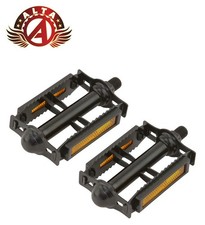 2x ALTA 1/2" Vintage Rat Trap Fastback Black Pedals Schwinn Stingray Bicycle.