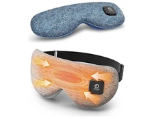 CORDLESS HEATED EYE MASK. 2 Pieces-gray+dark blue.New.