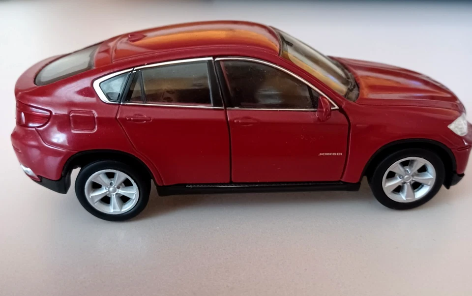 Welly Modell Auto BMW X6, rot, Metall, 1:34, Sammlerschnäppchen! - Bild 4 von 4