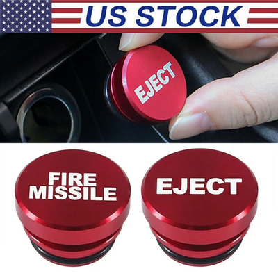 fire cigarette accessories Universal 2PCS Car Cigarette Lighter Cover Accessories Fire Missile Eject  Button