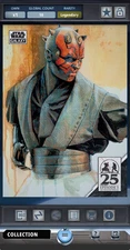 Topps Digital Star Wars Card Trader Legendary Darth Maul Assets 50cc!