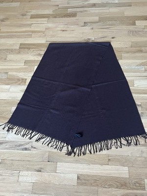 Massimo Dutti Brown Cashmere Silk Blend Fringe Scarf