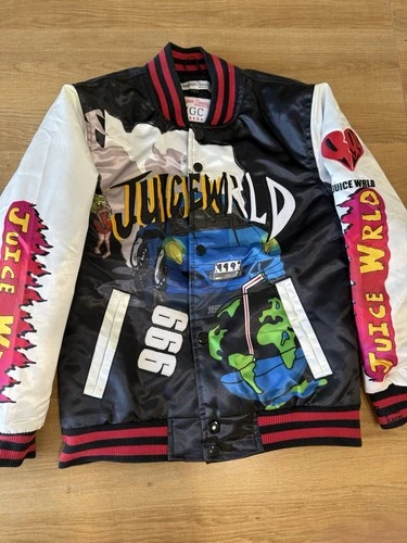 Headgear Classics Juice WRLD Goodbye & Good Riddance Satin Bomber Jacket Size L - product listing photo