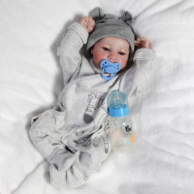 Waterproof Reborn Baby Dolls Newborn Boy Doll Soft Full Body Vinyl Silicone Gift