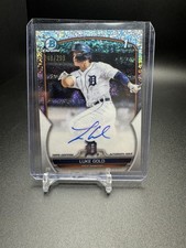Luke Gold 2023 1st Bowman Chrome Prospects Auto Speckle Refractor /299 Tigers