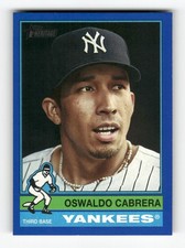 2025 Topps Heritage Dark Blue Border Oswaldo Cabrera #534 New York Yankees