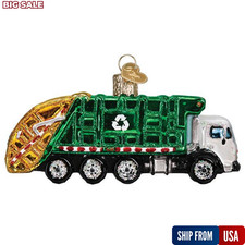 Old World Christmas Garbage Truck Ornament