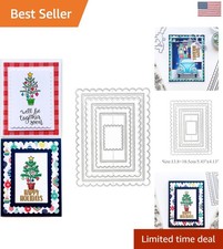 7-Piece Scalloped Metal Die Cuts for Elegant Scrapbooking  Card Making