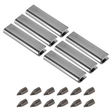 6Pcs Belt Buckle End Tip for Sewing DIY Accessories 1.53 Inch Black