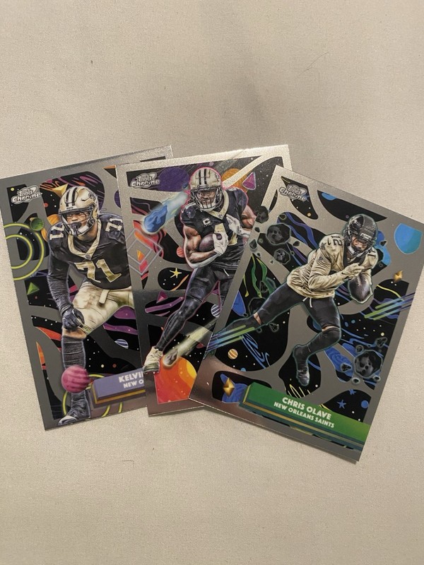 2025 Topps Cosmic Chrome Saints 3 Card Lot 2025 Olave  Kamara  ,Banks Jr RC 