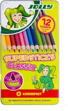 Jolly - Supersticks Classic Buntstifte, f&uuml;r Schule und Freizeit, 12 Farben