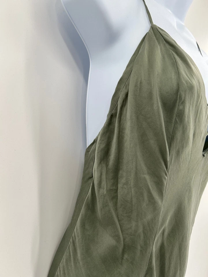 Victoria's Secret 女式橄榄绿色连衣裙大号丝绸懒人鞋 — 第 2/4 张图片