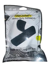 Velcro 15 Pcs Heavy Duty Hook and Loop Strip Adhesive Sticky Back Fastener BLACK