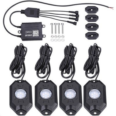 Bluhm Enterprises BL-RGBROCK4 LED Rock Light Kit - RGB And made with Bluetooth 
