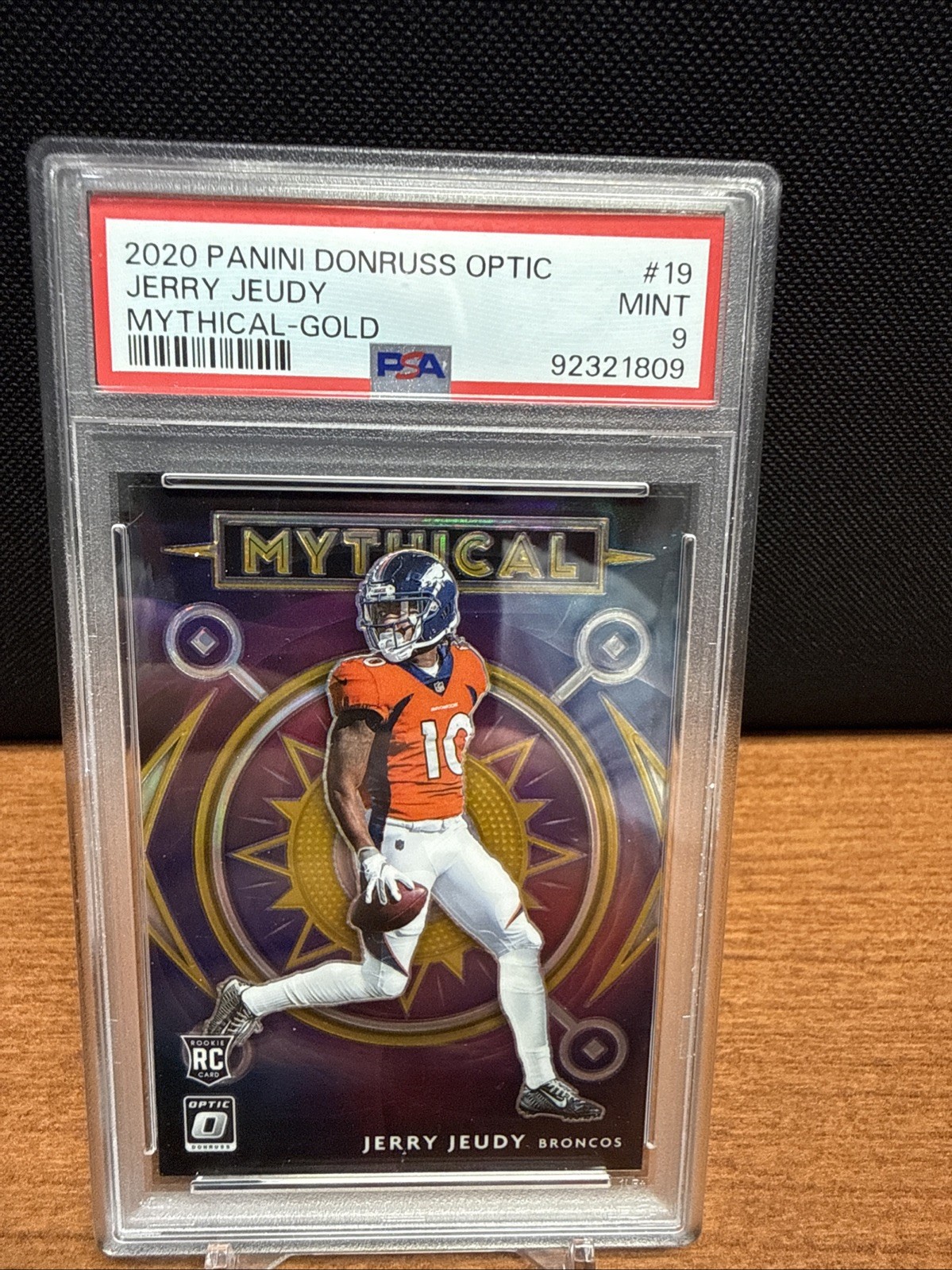2020 Panini DONRUSS OPTIC Jerry Jeudy Mythical Gold /10 PSA 9 Rookie RC