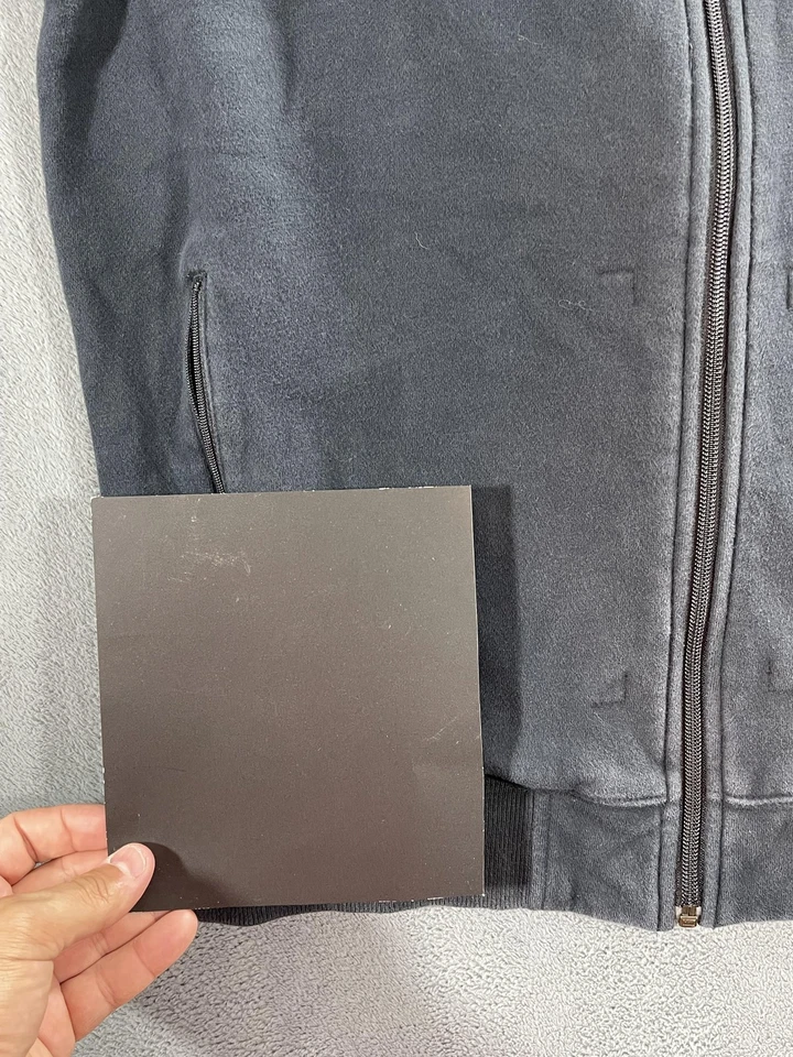 Винтажная мужская куртка Adidas средний размер на молнии из флиса черная 2000-е - Изображение 3 из 4