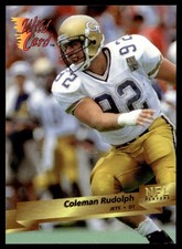 1993 Wild Card Coleman Rudolph Rookie New York Jets #114. rookie card picture