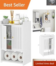 Versatile 4-Tier Bathroom Kitchen Storage Cabinet - Modern White Design