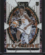 2025 Select WNBA Saniya Rivers Future #9 White Disco /75