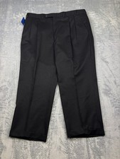 OSCAR DE LA RENTA Black Pleated Front WOOL Dress Pants Men's 41 X 27 40