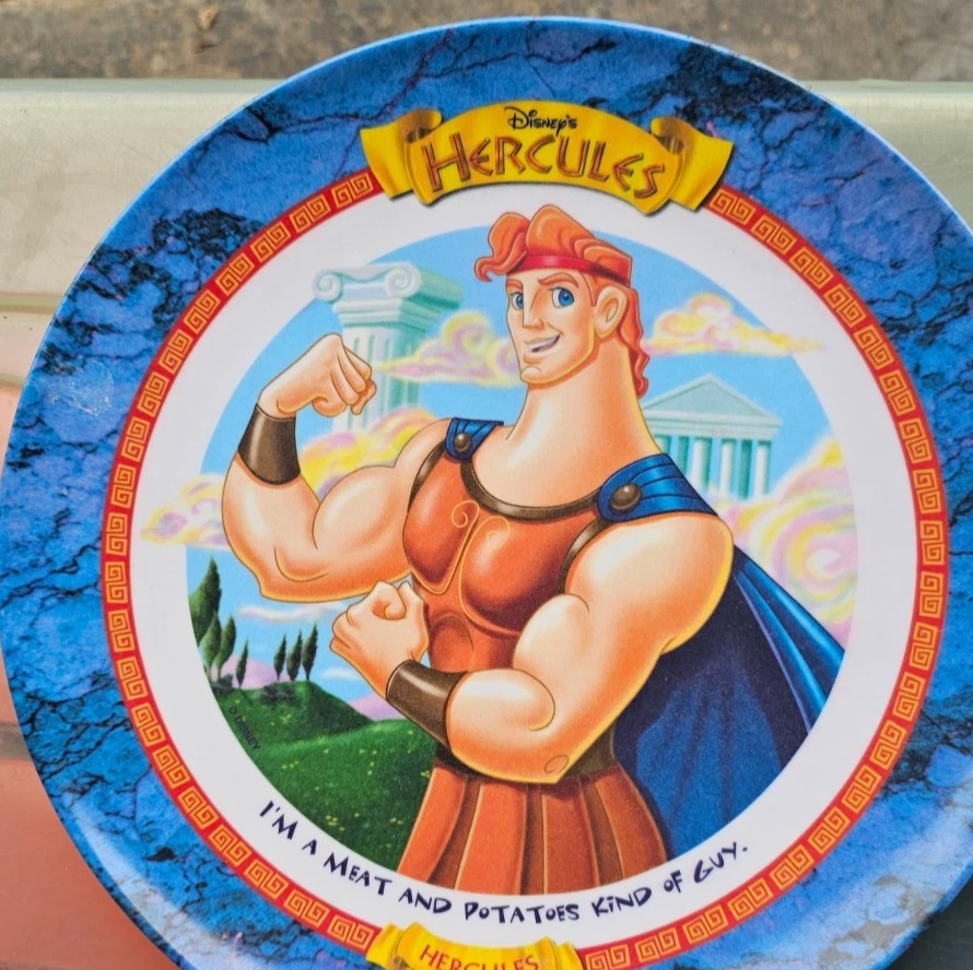 McDonald's ⭐️Disney Hercules Plates⭐️ Set Of 4 TheMuses, Zeus, Pegasus, & Phil - Image 2 of 4