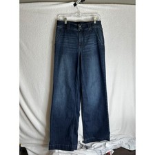 Judy Blue Wide Leg Jeans Dark Wash High Rise Trouser JB82642DK Womens 7/28