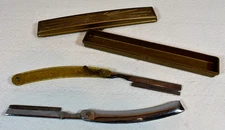 Set of Two, Weck & Co/Spiral Vintage Straight Razor Hair Shapers w/Original Case