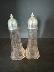 Vintage Anchor Hocking Mayfair Salt and Pepper Pink Depression Glass Set 2