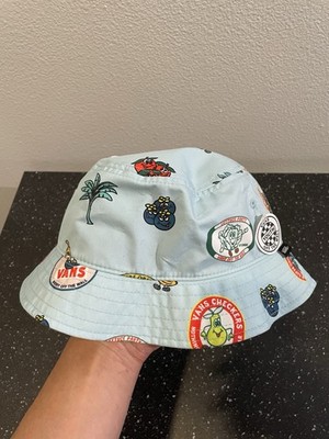 VANS Youth Baby Blue All Over Print Bucket Hat One Size