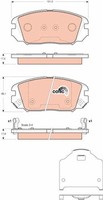 GDB3409 Trw Bremsbelagsatz, Scheibenbremse FüR Hyundai,Kia