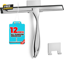 12-Inch All-Purpose Shower Squeegee for Shower Doors, Tile Shower Wall