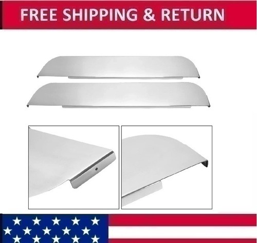 2x 5" Chop Top Door Trim For Kenworth T600 T660 T800 W900 Stainless Steel