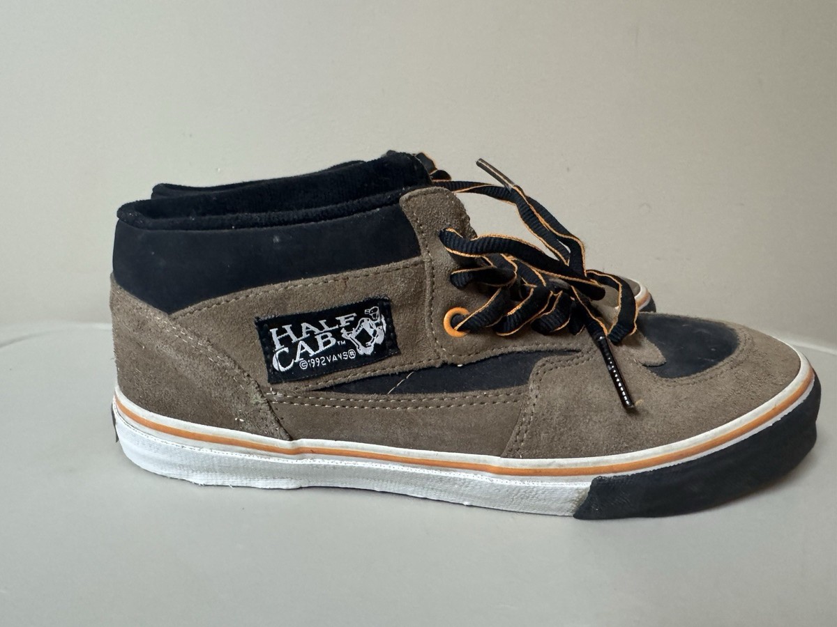 Vintage Vans Half Cab Skate Sneakers Brown Black Yellow 90’s Size Read