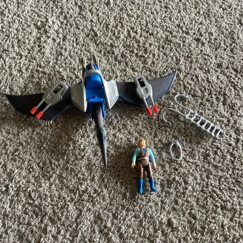 Vintage 1987 Dino Riders QUETZALCOATLUS Figure w/ Youngstar And Accessories