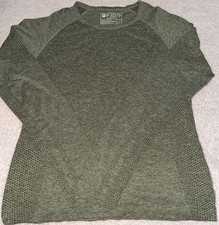 Figs Womens Salta Seamless Long Sleeve Underscrub Green Large