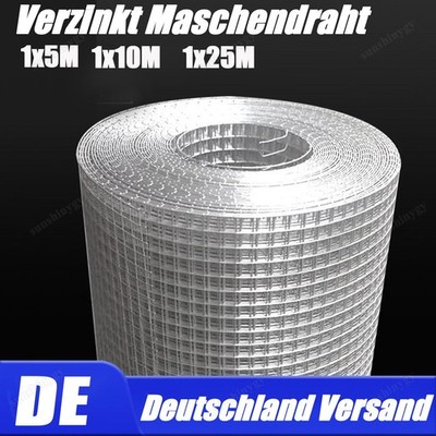 Volierendraht 12x12mm 25m 10m 5m Maschendraht Drahtgitter Hasendraht Käfigd DE