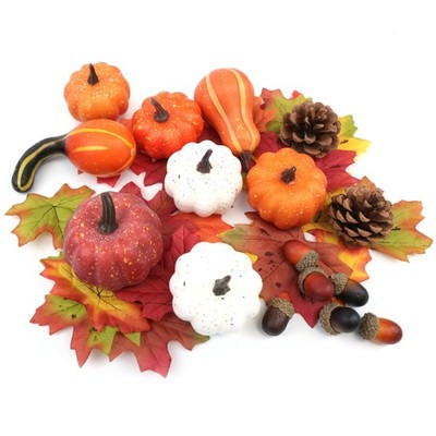 36PCS Mini Artificial Pumpkins Fall Decor Set - Realistic Small Mini, Style 2 