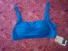 Marks And Spencer Royal Blue Square Neck Bikini Top Size 18 New