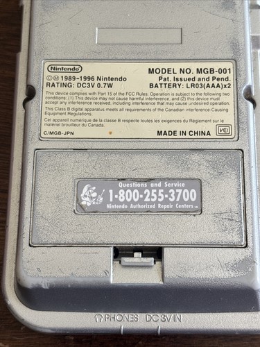 Nintendo Game Boy Pocket MGB-001 - SILBER - 100% OEM - getestet funktioniert - Bild 5 von 7