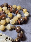Vintage Chinese Hand Carved Jade Bead Necklace estate sale — photo 10
