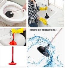 Powerful Bathroom Plunger Home Toilet Sink Shower Pipe Heavy Duty Drain Unblock