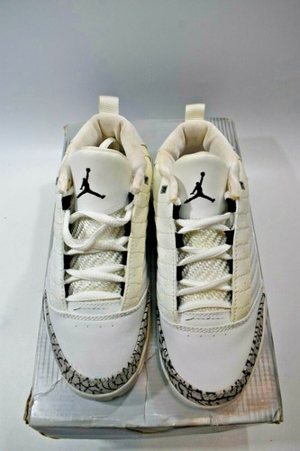 NIKE AIR JORDAN XIX LOW (PS) WHITE/BLACK/GREY TODDLER SIZE 13.5C (309020 111) - Picture 3 of 5