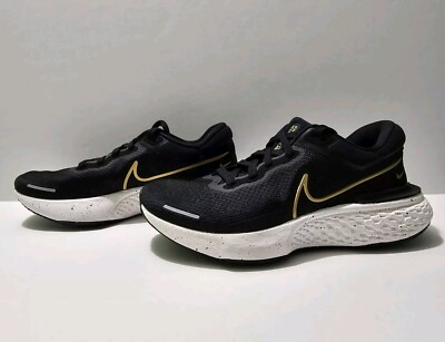 Nike ZoomX Invincible Run Flyknit Black Gold Women's Shoes Sz 10.5 (CT2229-004)