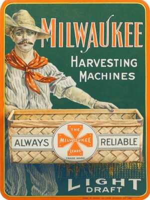 Milwaukee Harvesting Machines NEW Sign 30 x 40'' XXL Size: Always Reliable