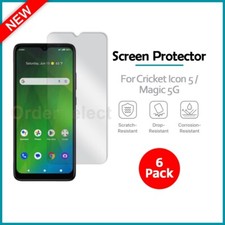 6-Pack LCD Ultra Clear HD Screen Protector for Phone Cricket Icon 5 / Magic 5G