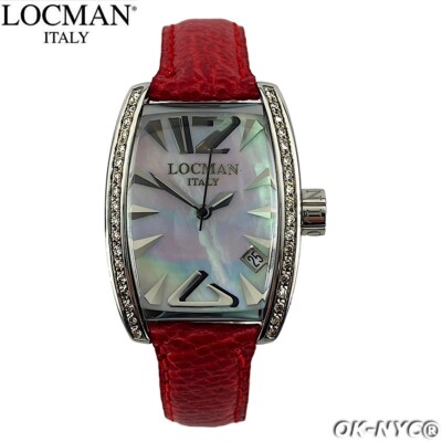 LOCMAN ITALY Panorama Diamond Ref.151 Quartz Women's Watch Ostrich MOP 29 mm 