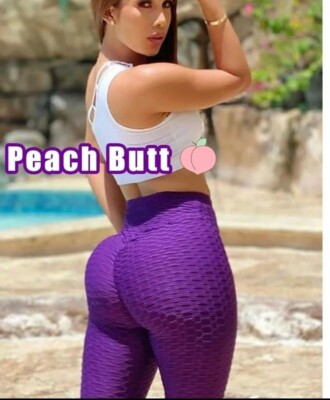 Leggings Size Small Yoga Textured Ruched Push Up Scrunch bum peach bum  TikTok | eBay
