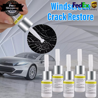 5-Pack Auto Glass Nano Repair Fluid Car Windshield Resin Crack Tool Kit